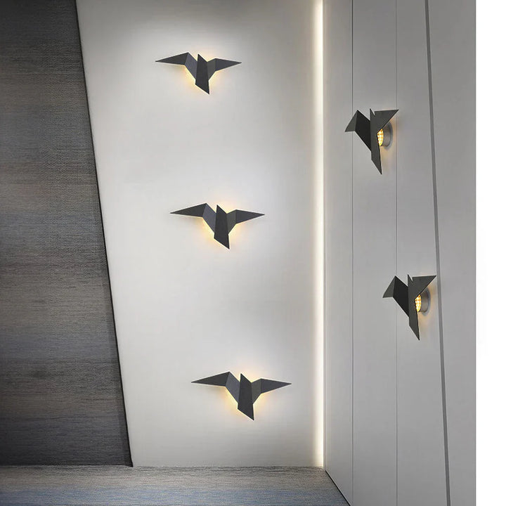 Kinkiet LED w kształcie ptaka origami
