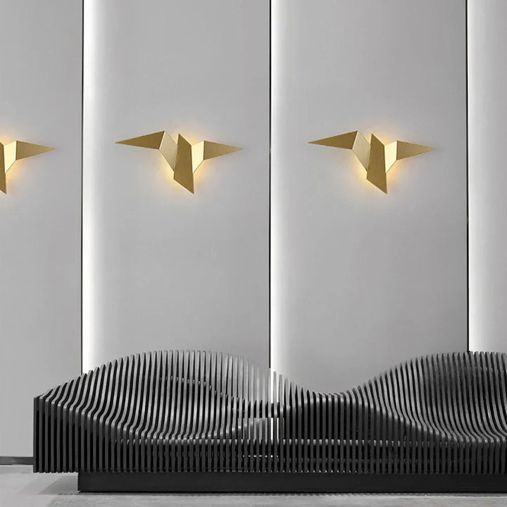 Kinkiet LED w kształcie ptaka origami