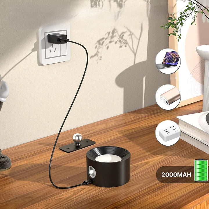 Kinkiet LED w obudowie cylindrycznej, natynkowy, z regulowanym kątem świecenia