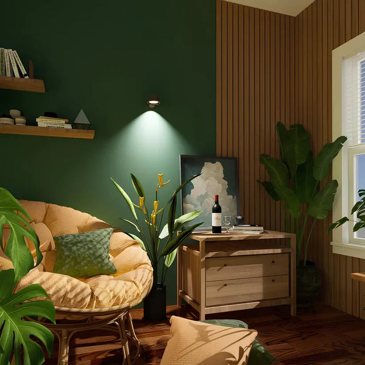 Kinkiet LED w obudowie cylindrycznej, natynkowy, z regulowanym kątem świecenia