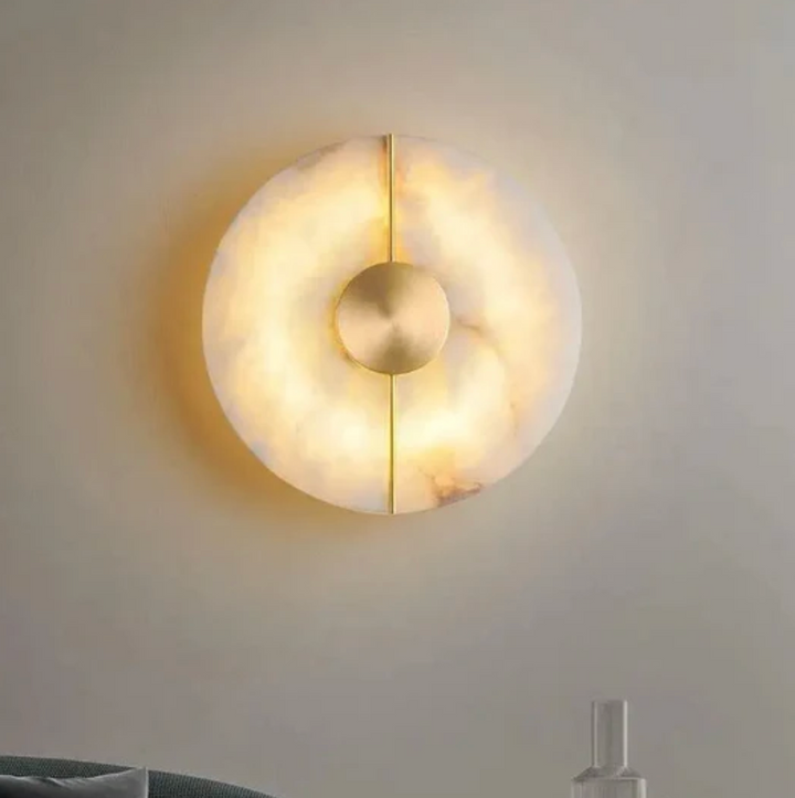 Kinkiet LED z kamienia naturalnego i metalu