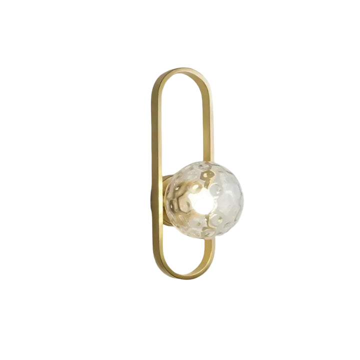 Kinkiet LED z kulistym kloszem szklanym i ramą