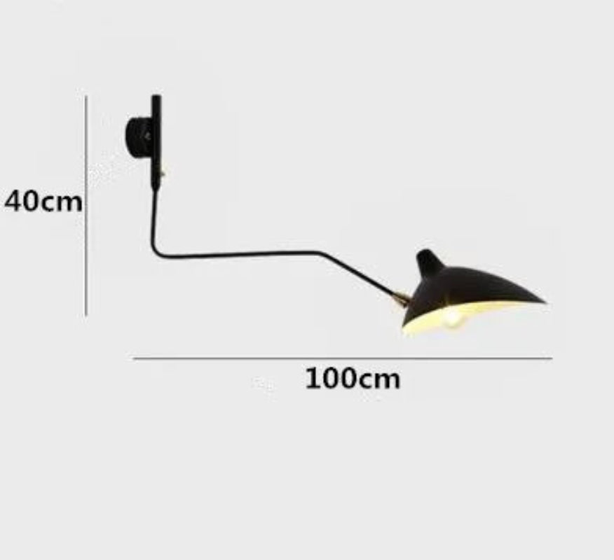 Kinkiet z dwoma obrotowymi ramionami
