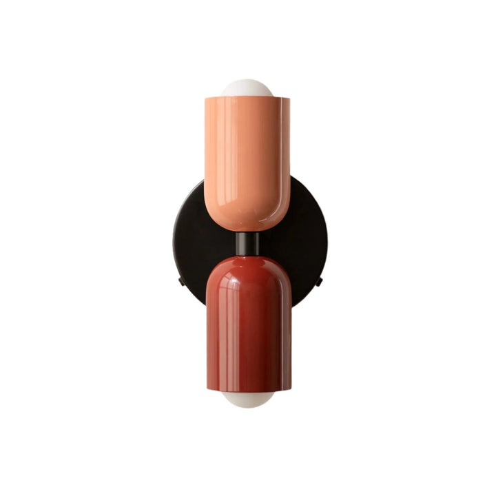 Kinkiet z dwoma podłużnymi kloszami i okrągłą podstawą