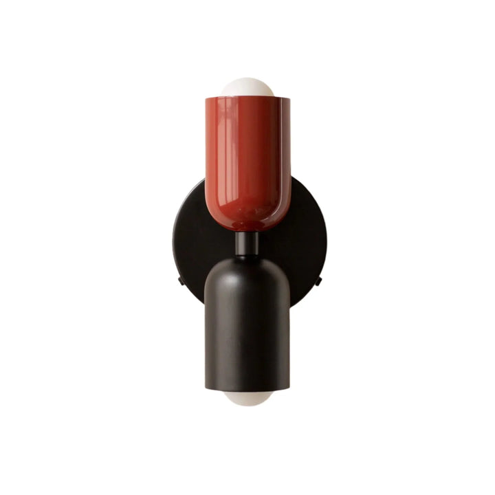 Kinkiet z dwoma podłużnymi kloszami i okrągłą podstawą