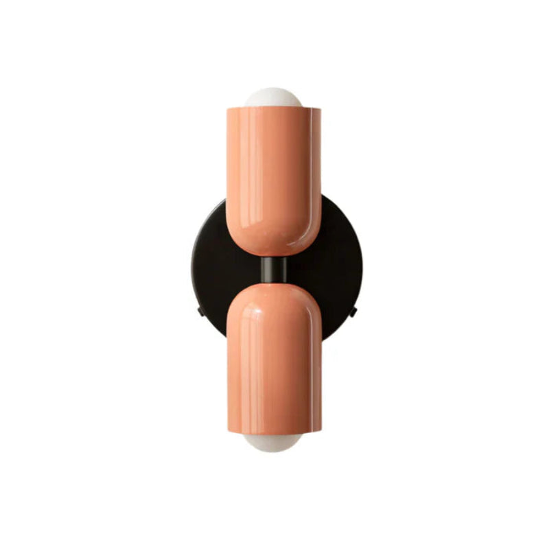 Kinkiet z dwoma podłużnymi kloszami i okrągłą podstawą