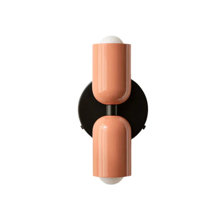 Kinkiet z dwoma podłużnymi kloszami i okrągłą podstawą