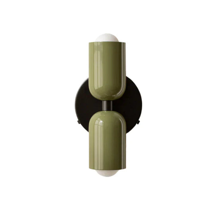 Kinkiet z dwoma podłużnymi kloszami i okrągłą podstawą