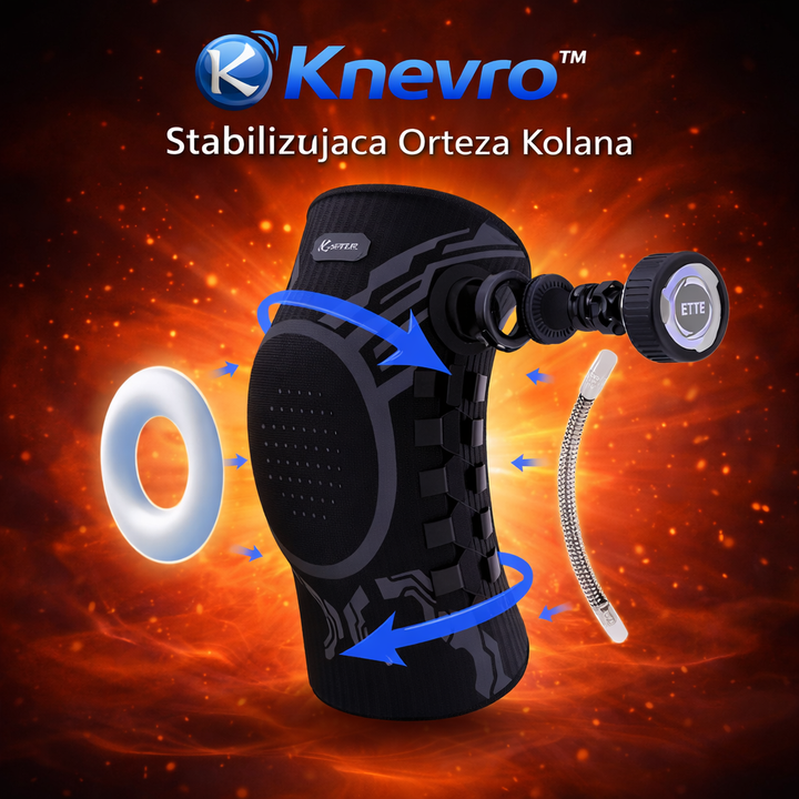 Orteza stawu kolanowego stabilizująca z regulacją i wkładką żelową