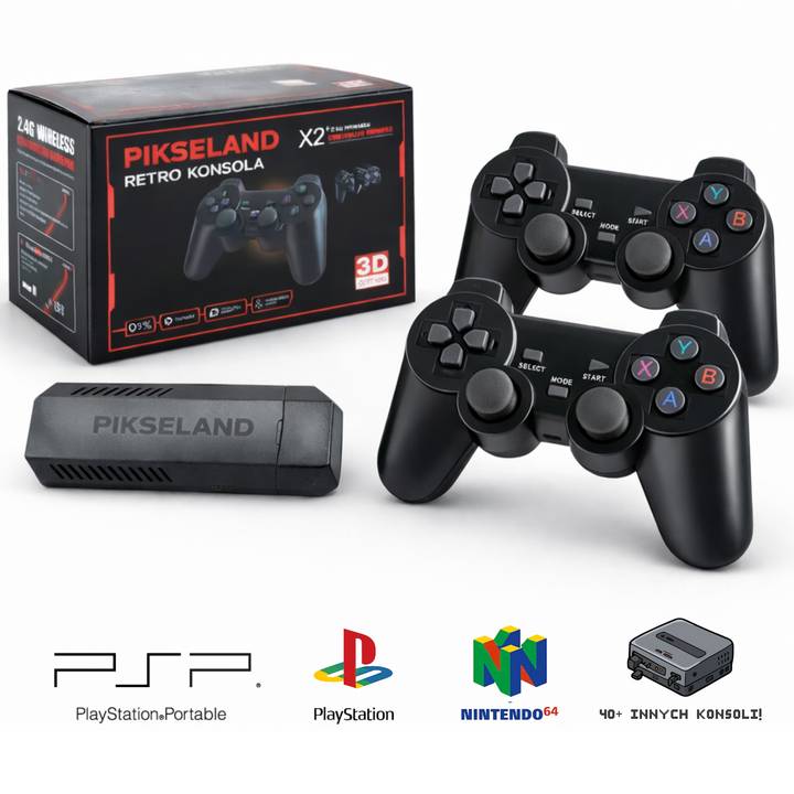 Konsola retro do gier HDMI z dwoma padami plug and play