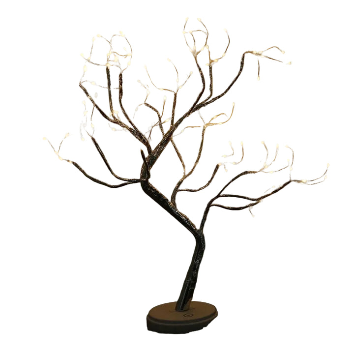 Lampa Stołowa LED w Kształcie Drzewka z Podświetlanymi Gałęziami i Okrągłą Podstawą