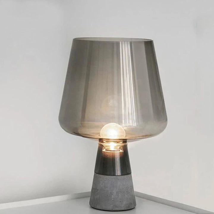 Lampa Stołowa z Szklanym Kloszem