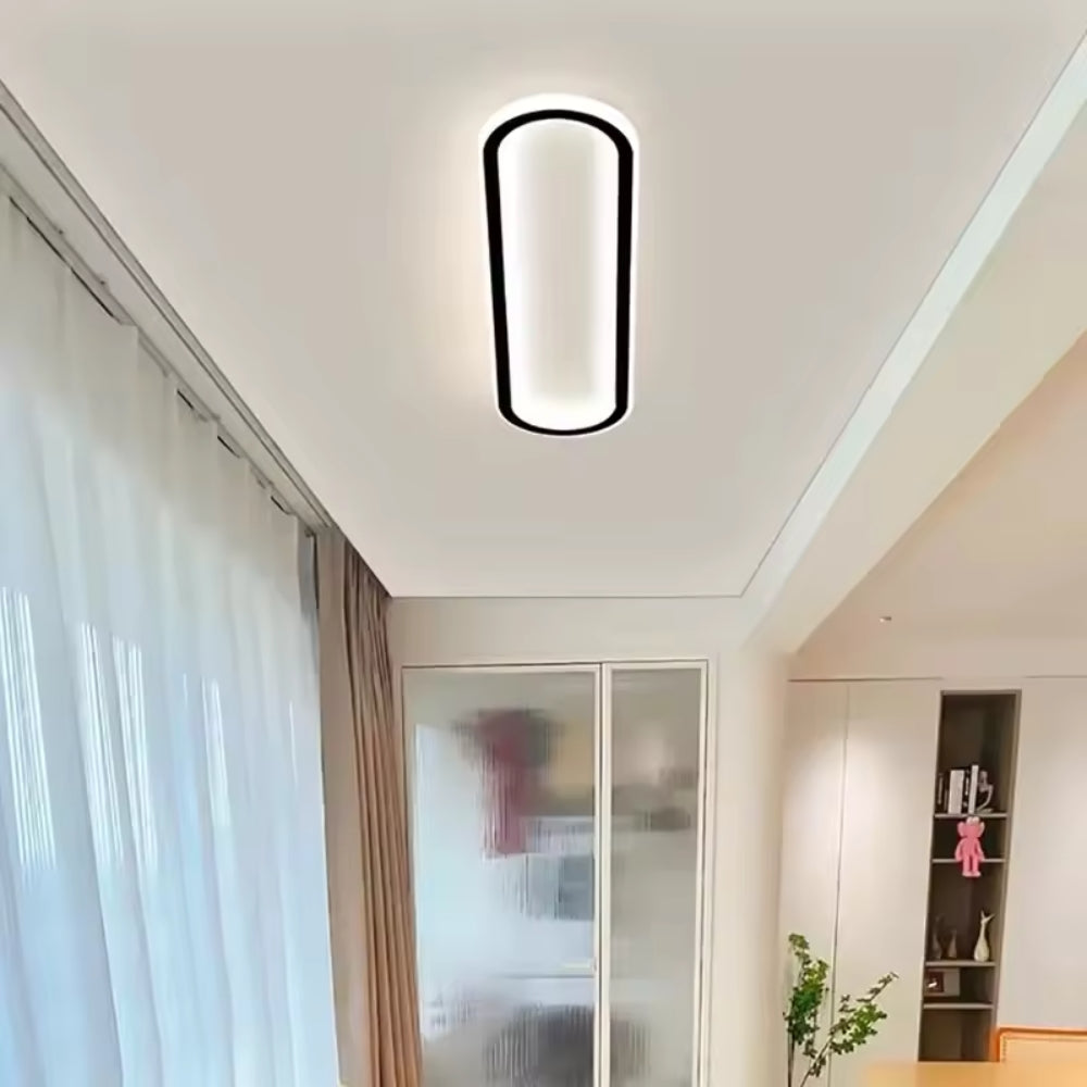 Lampa sufitowa LED owalna płaska do przedpokoju i kuchni