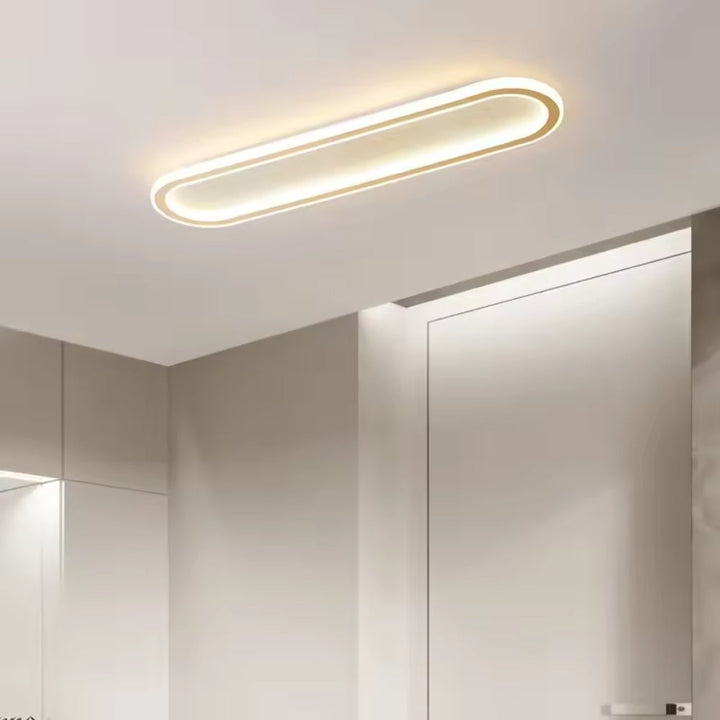 Lampa sufitowa LED owalna płaska do przedpokoju i kuchni
