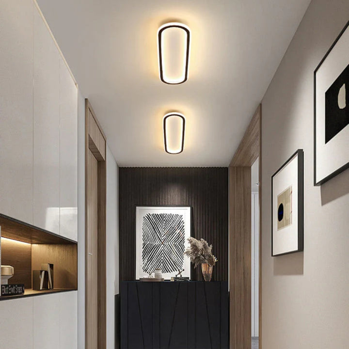 Lampa sufitowa LED owalna płaska do przedpokoju i kuchni