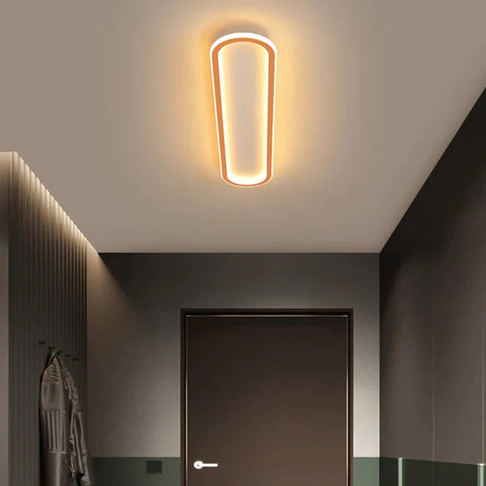Lampa sufitowa LED owalna płaska do przedpokoju i kuchni