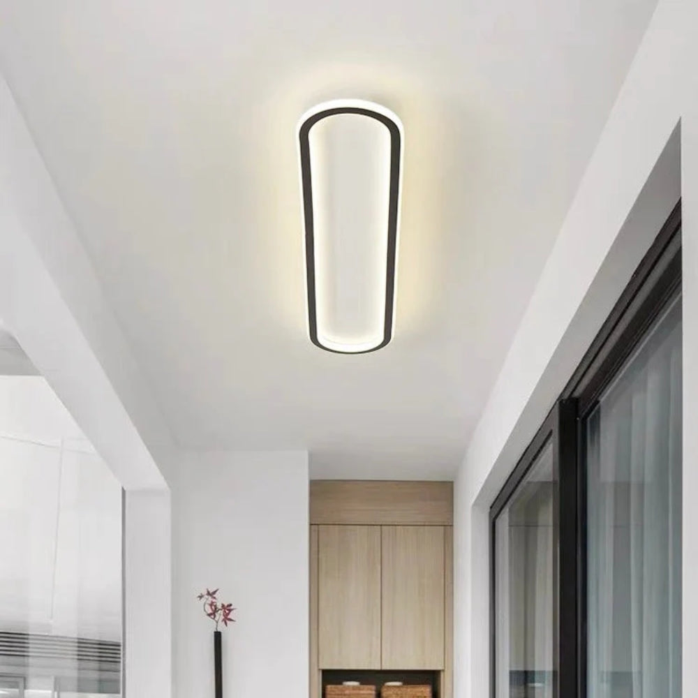 Lampa sufitowa LED owalna płaska do przedpokoju i kuchni