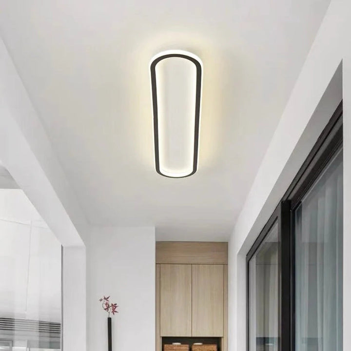 Lampa sufitowa LED owalna płaska do przedpokoju i kuchni