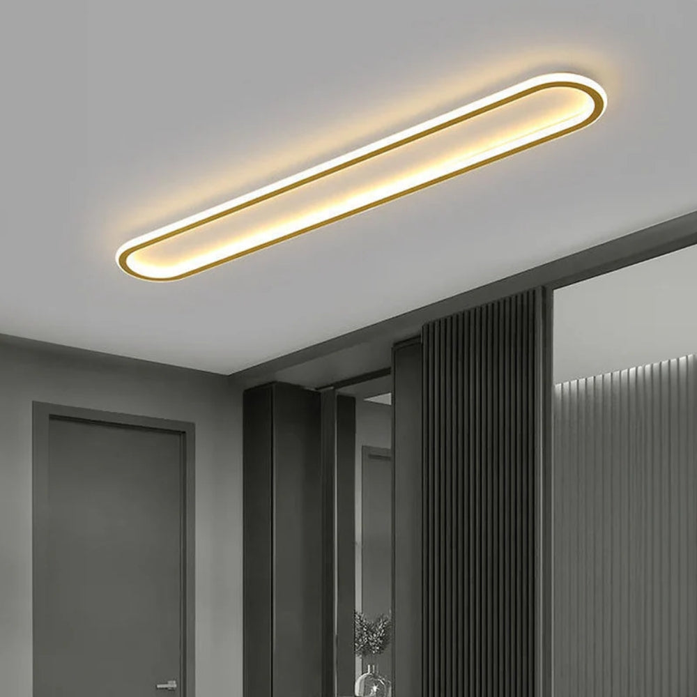 Lampa sufitowa LED owalna płaska do przedpokoju i kuchni