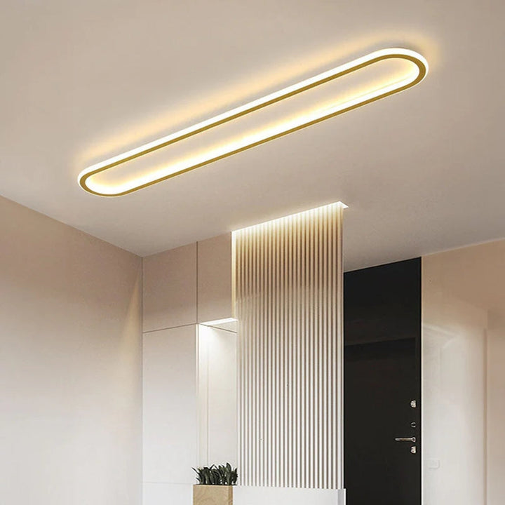 Lampa sufitowa LED owalna płaska do przedpokoju i kuchni