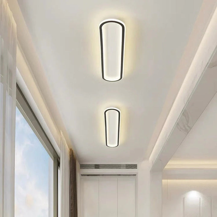 Lampa sufitowa LED owalna płaska do przedpokoju i kuchni
