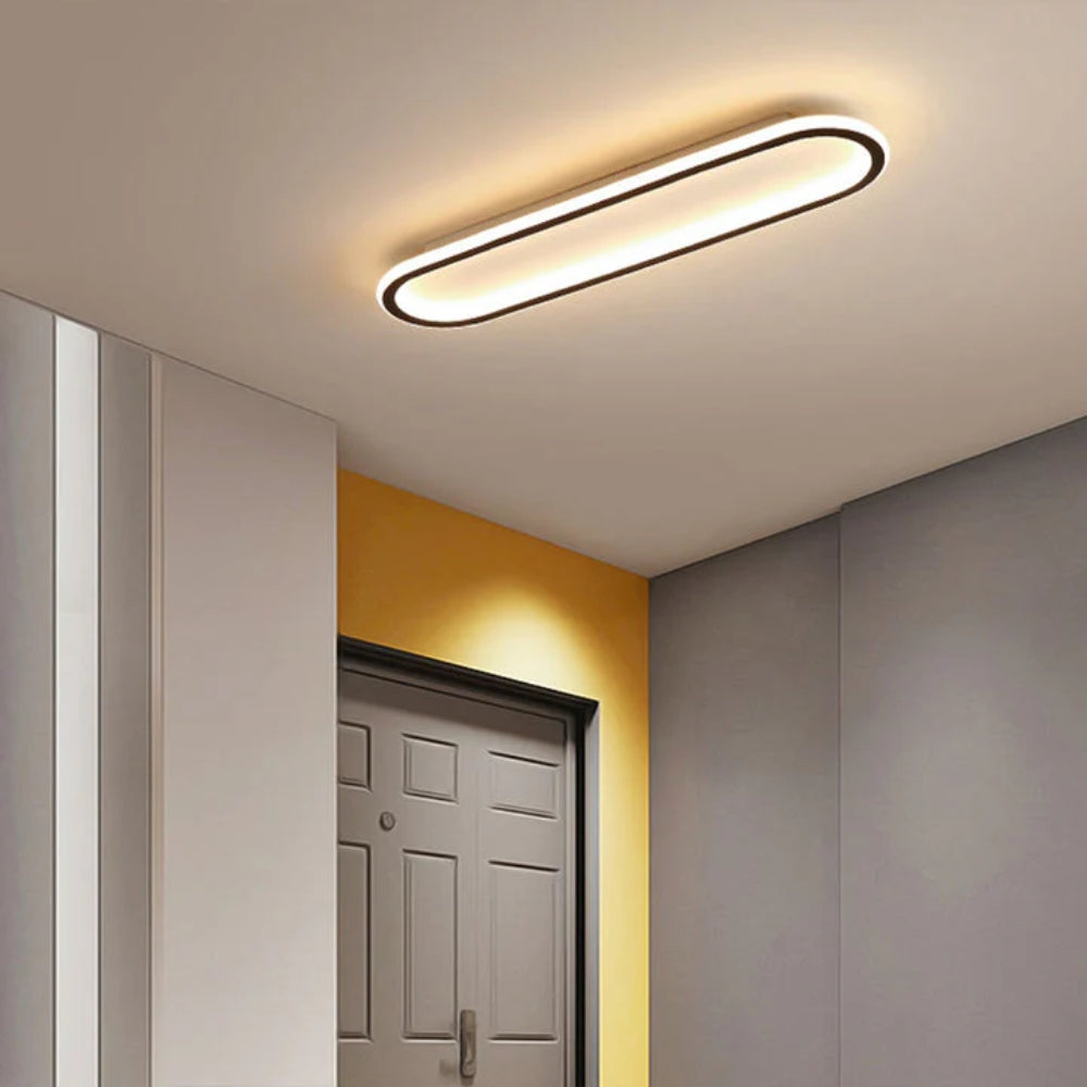 Lampa sufitowa LED owalna płaska do przedpokoju i kuchni