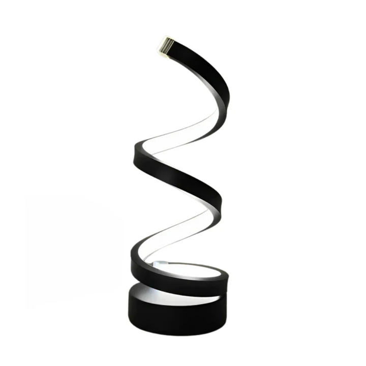 Lampa biurkowa LED spiralna o rzeźbiarskim kształcie