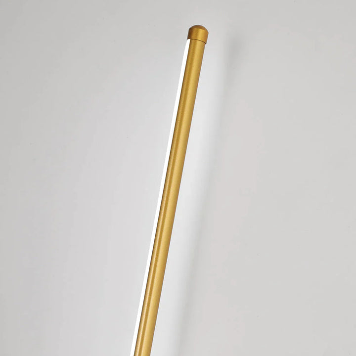 Lampa ścienna LED z poziomym liniowym paskiem świetlnym i okrągłą podstawą