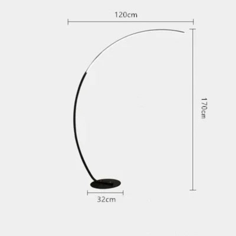 Lampa podłogowa Arc LED z metalową podstawą