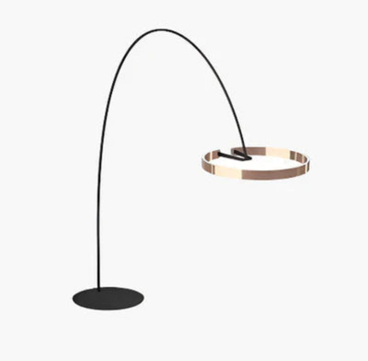 Lampa podłogowa łukowa LED z pierścieniem