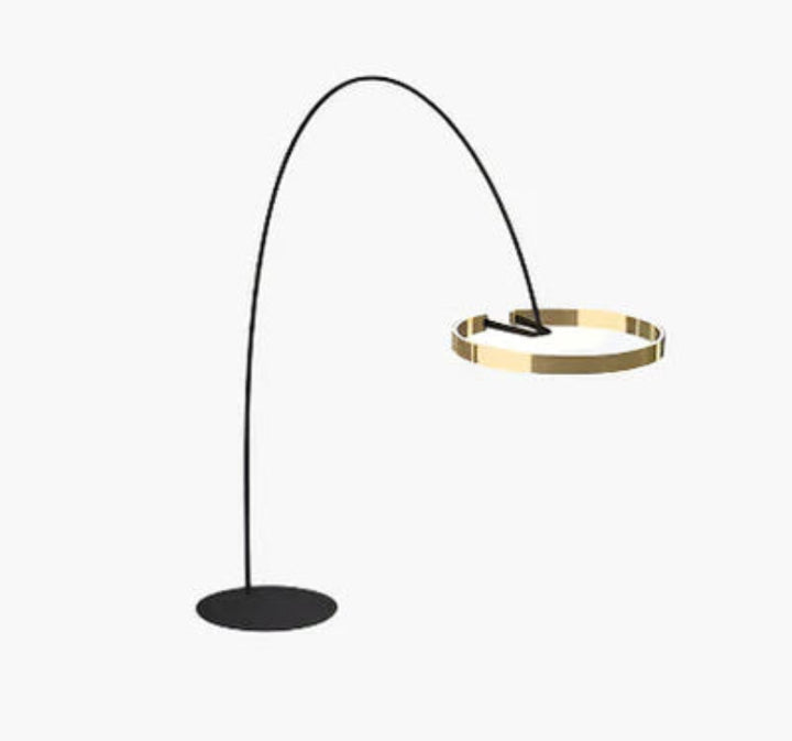 Lampa podłogowa łukowa LED z pierścieniem