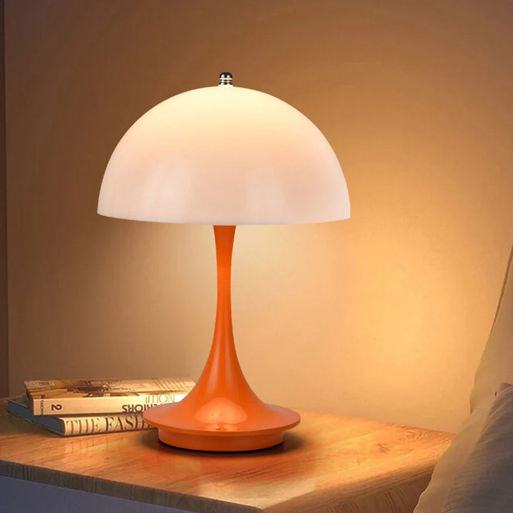 Lampa stołowa LED z kloszem kopułowym