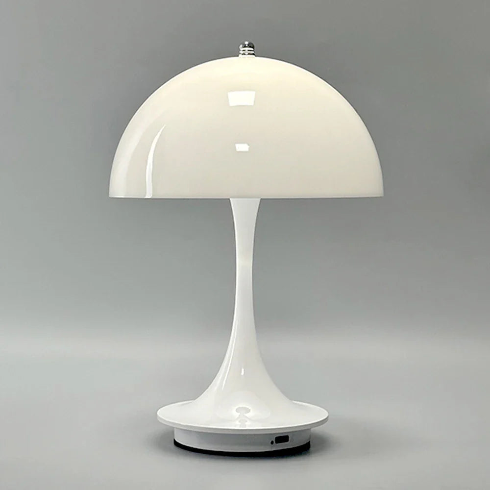 Lampa stołowa LED z kloszem kopułowym
