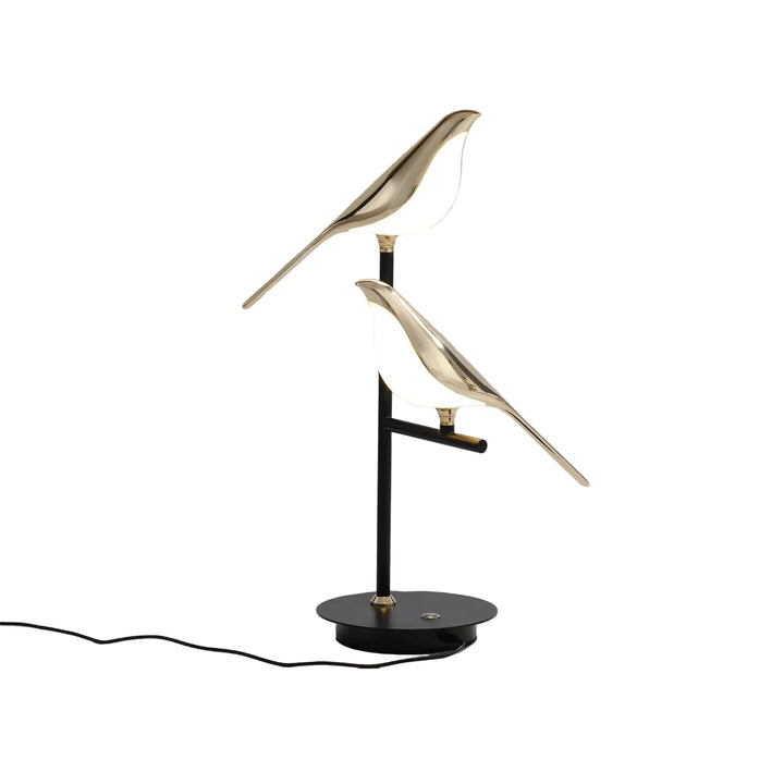 Lampa stołowa LED z podświetlanymi figurkami ptaków