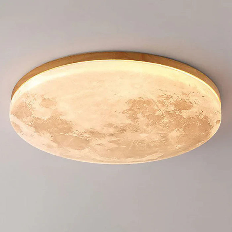 Lampa sufitowa LED Moon  okrągły żyrandol sufitowy z realistyczną fakturą powierzchni księżyca