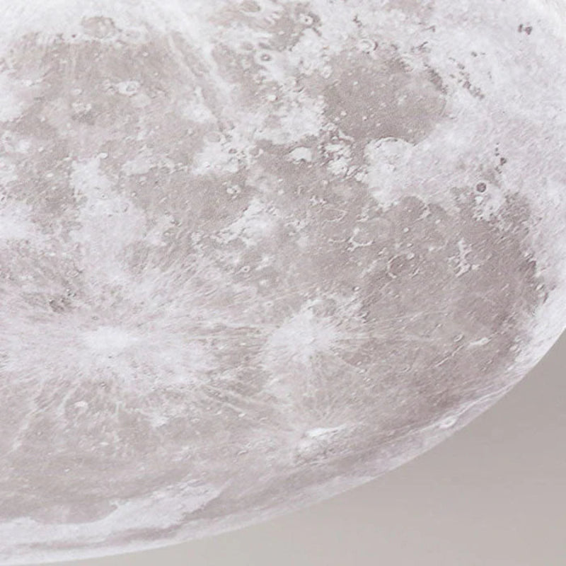 Lampa sufitowa LED Moon  okrągły żyrandol sufitowy z realistyczną fakturą powierzchni księżyca