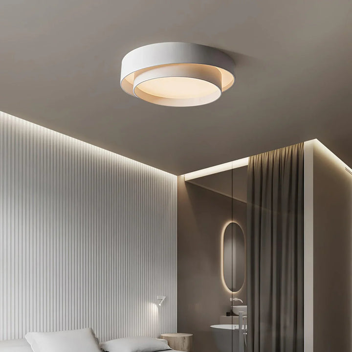 Lampa sufitowa LED do salonu z podwójnym pierścieniem