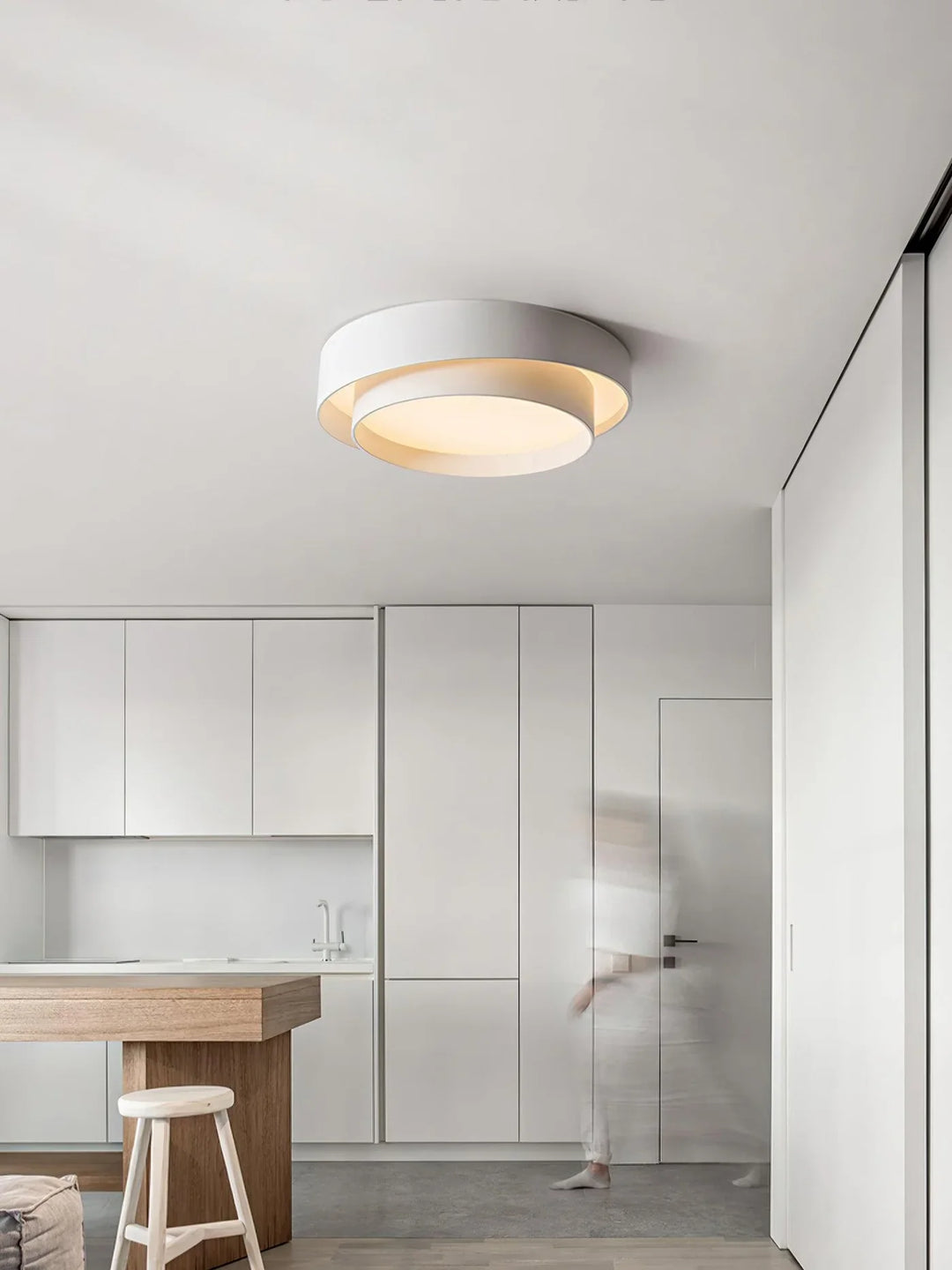 Lampa sufitowa LED do salonu z podwójnym pierścieniem