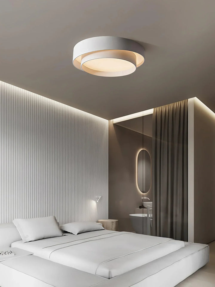 Lampa sufitowa LED do salonu z podwójnym pierścieniem