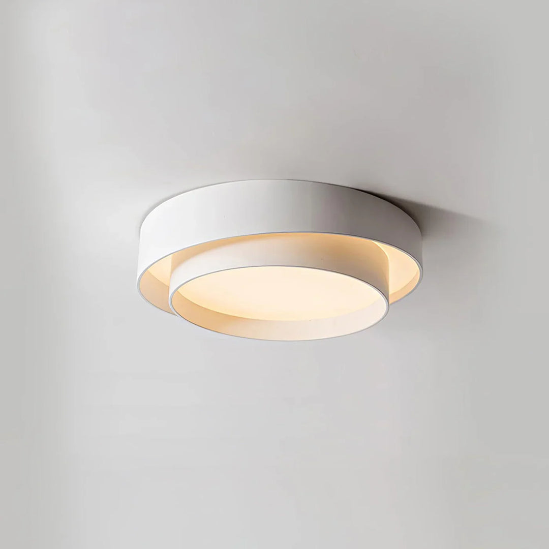 Lampa sufitowa LED do salonu z podwójnym pierścieniem
