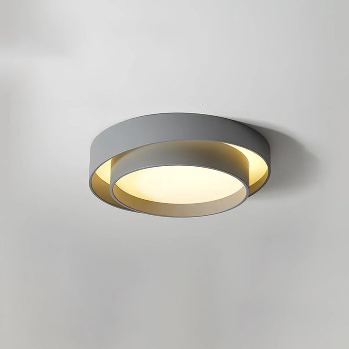 Lampa sufitowa LED do salonu z podwójnym pierścieniem