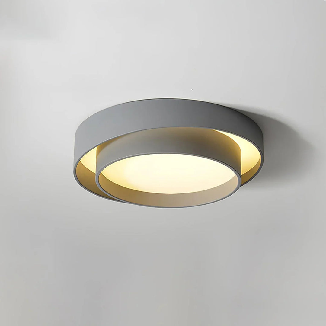 Lampa sufitowa LED do salonu z podwójnym pierścieniem