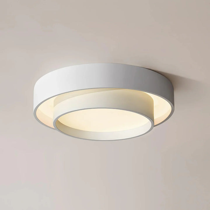 Lampa sufitowa LED do salonu z podwójnym pierścieniem