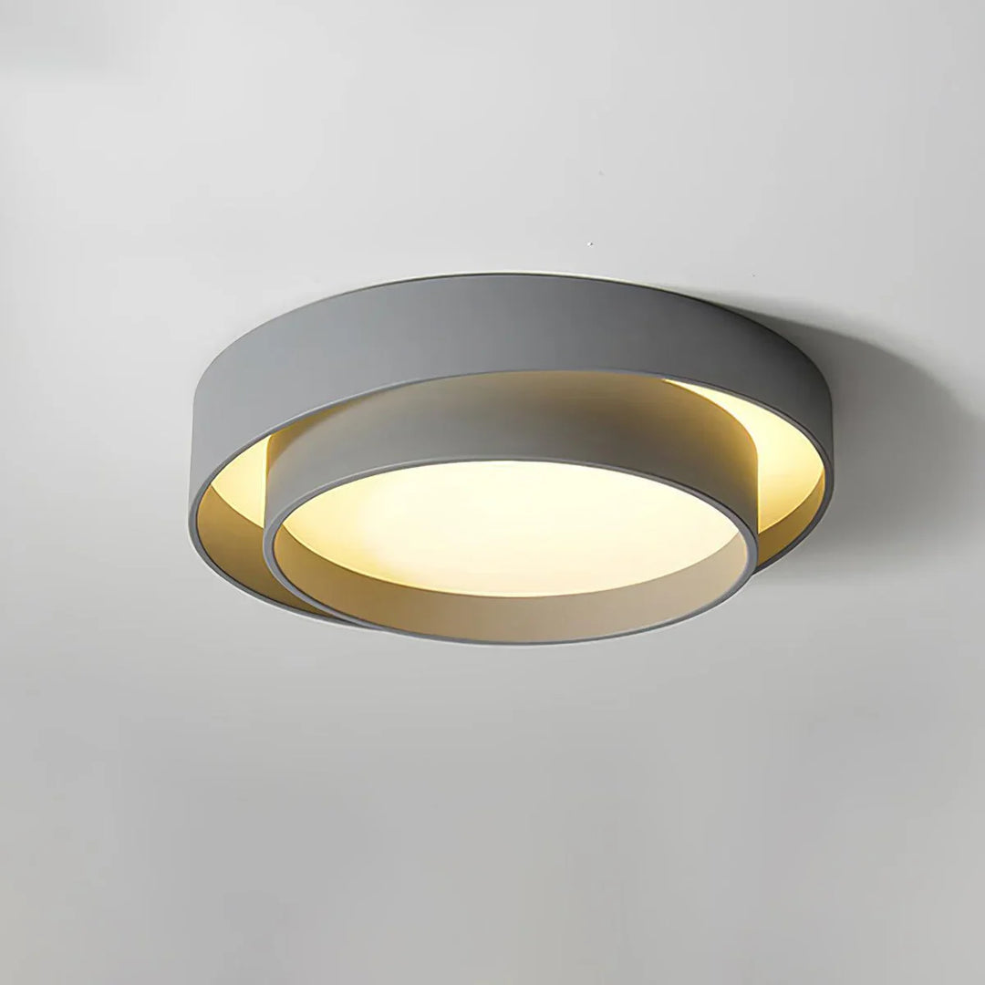 Lampa sufitowa LED do salonu z podwójnym pierścieniem