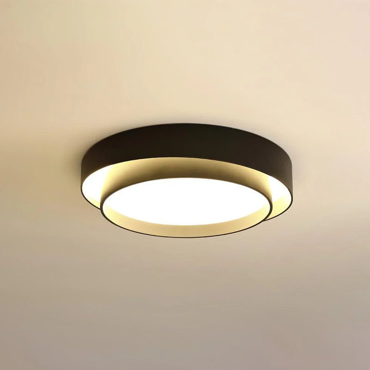 Lampa sufitowa LED do salonu z podwójnym pierścieniem