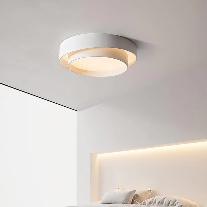 Lampa sufitowa LED do salonu z podwójnym pierścieniem