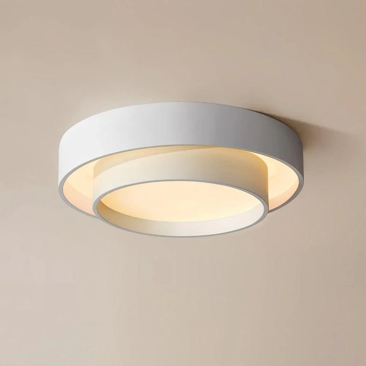 Lampa sufitowa LED do salonu z podwójnym pierścieniem
