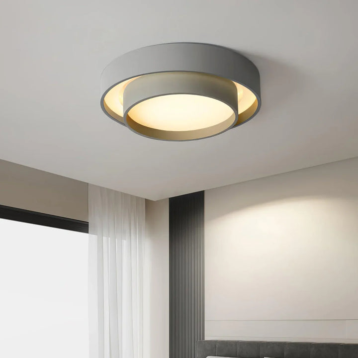 Lampa sufitowa LED do salonu z podwójnym pierścieniem