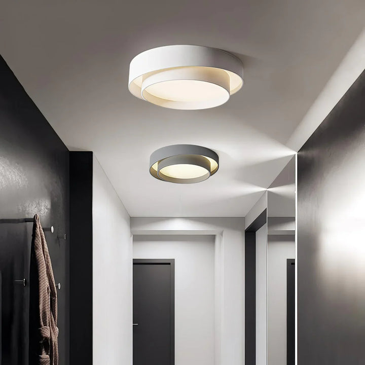 Lampa sufitowa LED do salonu z podwójnym pierścieniem