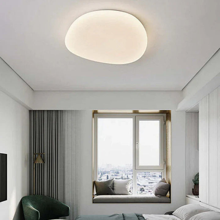 Lampa sufitowa LED plafon organiczny kształt z zaokrąglonym kloszem
